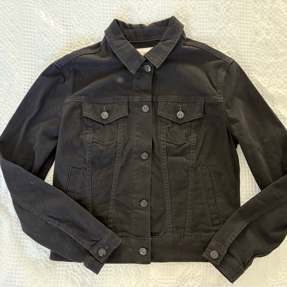 LulaRoe Harvey Black Denim Jacket